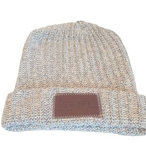 Love your Melon men's/women's cuffed gray winter knit beanie hat one size
